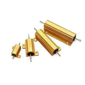 2PCS 10W 25W 50W 100W 알루미늄 파워 메탈 쉘 케이스 권선 저항기 0.1R 0.2 0.5 1K 2 3 4 5 6 8 10 12 15 20 30 50ohm RX24