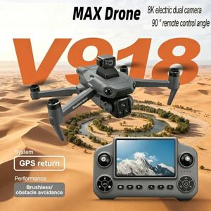 오리지널 V918 Max GPS 드론 4K 8K 전문가용 HD 카메라 촬영 브러시리스 접이식 쿼드콥터 레이저 장애물 회피 드론