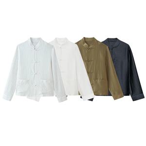 Willshela 여성 패션 포켓이 있는 새틴 싱글 브레스트 블라우스 빈티지 오 넥 긴 소매 여성 세련된 레이디 셔츠