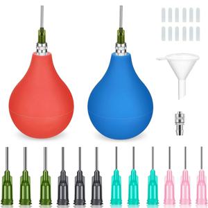 정밀 애플리케이터 세트, 바늘과 깔때기가 포함된 정밀 애플리케이터, 에센셜 오일/액체/접착제용 정밀 디스펜싱 도구, 다양한 점도의 액체에 적합한 다중 사양 스테인리스 스틸 바늘, 누수 방지 설계