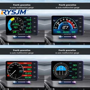 새 차 OBD GPS XS LCD 게이지 터보 부스트 G 값 오일 압력 수온 오일 온도 자이로스코프 미터 헤드업 디스플레이