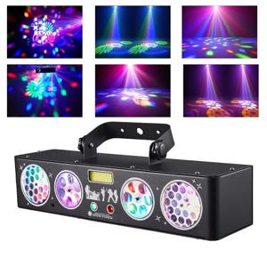 6IN1 디스코 파티 조명 30W 무대 효과 조명 미니 LED 빔 스트로브 DMX512 리모컨 (클럽, 결혼식, KTV, 바, 가정용)