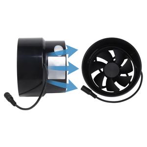 12V 블랙 덕트 팬 환풍기, 실내외용, 가정용, 주방, 욕실용, 저소음 작동