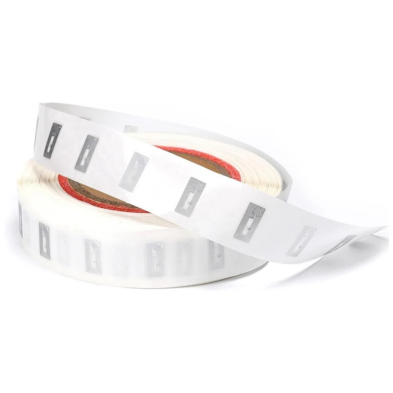 100개 NTAG213 RFID 태그 21x11MM 13.56MHz NFC 칩 방수 인레이 위조 방지 전자 스티커