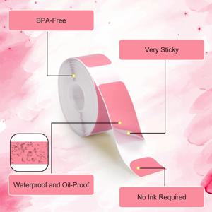 12*40mm 흰색 무광택 열전사 라벨 테이프 160Pcs 라벨 프린터 용 자체 접착 스티커 종이 롤 사무용품 액세서리