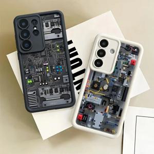 삼성 갤럭시 S26 울트라 S23 FE S20FE S25 S24 플러스 S25 엣지 S22 S24 울트라 S21 휴대폰 케이스용 퍼플 게이밍 콘솔 케이스