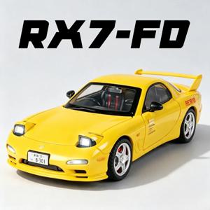 1:32 스케일 RX7-FD 모델 자동차 장난감, 사운드 및 라이트 기능, 후진 기능, 도어 개폐 가능, 미니어처 장난감, 집 꾸미기 장식