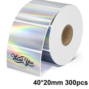 자가 접착식 레이저 감열 라벨 용지 1롤 40x20mm (Munbyn M110 M120 M200 M220 휴대용 프린터 여행용)