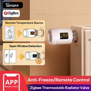 SONOFF TRV-ZBT Gen2 지그비(Zigbee) 방식 온도 조절식 라디에이터 밸브, 소형, 실시간 온도 표시, 정밀한 온도 제어, 스마트 예약 기능