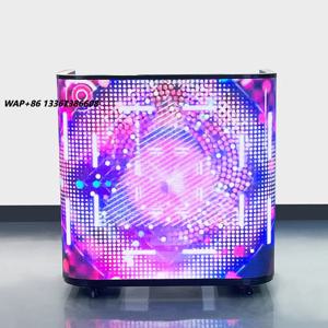 맞춤형 크기 DJ 프론트 데스크 디스플레이, 쇼핑몰 테이블 프론트 데스크 LED 디스플레이용 플렉시블 비디오 월 상업용 LED 패널