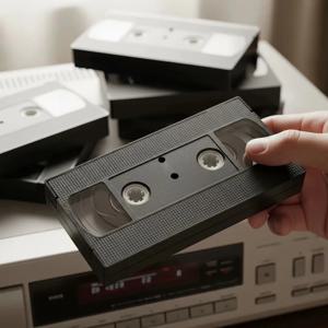 클래식 빈티지 VHS-C 테이프 어댑터, 이 변환 박스로 VHS 테이프를 VHS-C 하프 사이즈 비디오 카세트로 변환하세요