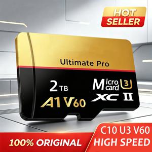 새로운 오리지널 2TB 마이크로 SD 카드 UHS-I I A1 V60 메모리 카드, 닌텐도 스위치용 플래시 메모리 카드, 인스타360 DJI 드론용