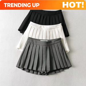 맞춤형 섹시 플리츠 스커트 여성용 한국 하이웨이스트 미니 스커트 JK 프레피 여름 패션 화이트 블랙 갸루 테니스 익스트림