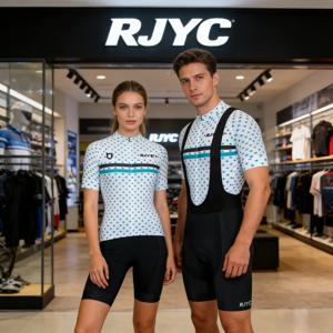 RJYC 도로 사이클링 반바지 충격 방지 5D 젤 패드 자전거 턱받이 반바지 반사 남자 MTB 라이크라 자전거 레깅스 Ciclismo 자전거 바지