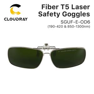Cloudray 1064nm 클립온 레이저 안전 고글 190-420nm 및 850-1300nm OD6+ 섬유 레이저 마킹 및 절단용 CE 보호 고글