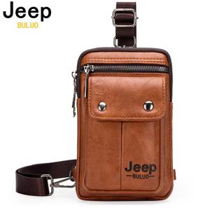 JEEP BULUO 소형 다기능 슬링 크로스 바디 백 브랜드 남성 숄더 백 다리 허리 가방 남성용 새로운 패션 캐주얼 쿨 미니