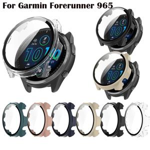 Garmin Forerunner 965 Forerunner 265 265S 스크린 프로텍터 케이스 커버 PC 2in1 쉘 + 강화 유리 필름 용 완전 보호 케이스