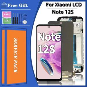 6.43''Xiaomi Redmi Note 12S LCD 2303CRA44A 디스플레이 터치 스크린 디지타이저 Redmi Note 12S 스크린 프레임 포함