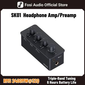 Fosi Audio SK01 헤드폰 앰프 및 프리앰프 2 in 1 헤드폰 이어폰, 파워 앰프, 액티브 스피커용