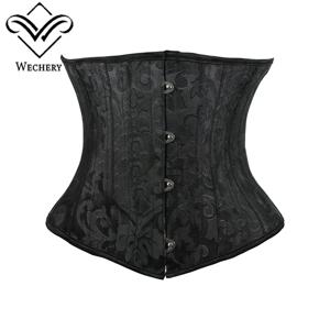 Underbust 화이트 블랙 코르셋 여성 벨트 플러스 사이즈 탑 짧은 강철 본드 거들 슬리밍 허리 셰이퍼 고딕 의류 몸통