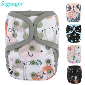 Sigzagor 신생아 신생아 기저귀 커버, 조절식 방수 PUL 더블 거셋, 4.4-10lbs, 2-5kg Phohos, 1