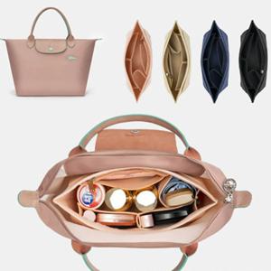 펠트 삽입 가방은 Longchamp 핸드백 라이너 가방에 적합 펠트 천 메이크업 가방 지원 여행 휴대용 삽입 지갑 주최자