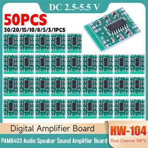 PAM8403 오디오 스피커 사운드 앰프 보드 모듈 DC2.5-5.5V, 클래스 D 스테레오 오디오용 미니 파워 앰프 보드, 2x3W, 50-1 개
