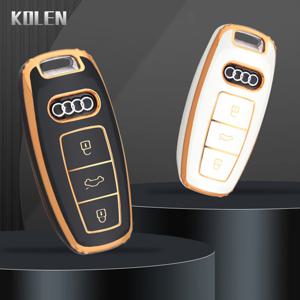 아우디 A6 A7 A8 C8 Q8 D5 E-Tron 수호자 열쇠가없는 쉘 액세서리에 대한 패션 TPU 자동차 원격 키 케이스 커버 Fob