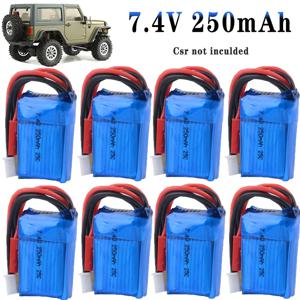 7.4V 250mAh 25C 2S JST 리튬 배터리 모델 자동차 RC 장난감 모델 배터리 부품원격 제어 등산 차량 Lipo 배터리 부품