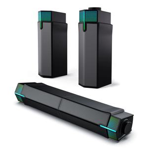PC 데스크탑 모니터용 Jeecoo M20 Bluetooth 컴퓨터 스피커, 유선 USB 전원, 결합/분리하여 책상 맞춤 설정
