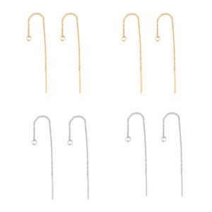 DIY 쥬얼리 제작용 스테인리스 스틸 태슬 스레더, 드롭 댕글 귀걸이, 긴 체인 이어 라인, 10 개