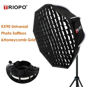 Triopo 90cm 범용 야외 우산 팔각형 소프트 박스 w 벌집 그리드 스피드 라이트 사진 소프트 박스 Godox V1 AD200 Yongnuo 560