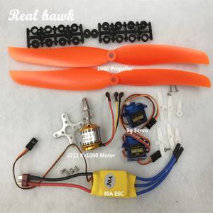 2212 A2212 1000KV 브러시리스 모터 30A ESC 모터 마운트 1060 프로펠러 SG90 RC 고정 날개 비행기 헬리콥터 용 9G 마이크로 서보