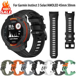 Garmin Instinct 3 Solar/AMOLED 45mm 50mm 팔찌 교체 용 실리콘 밴드 액세서리 용 퀵 피트 26mm 22mm 시계 스트랩