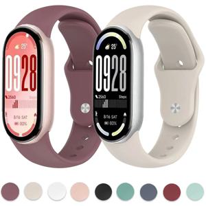 샤오미 미 밴드 10, 9, 8 NFC 스마트 워치용 부드러운 실리콘 스트랩, 교체 가능한 스포츠용 밴드, 미 밴드 11용 통기성 스트랩