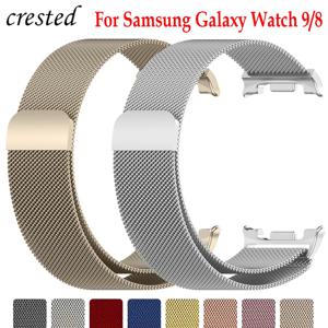 삼성 갤럭시 워치 9/8 스트랩 44mm 40mm용 밀라니즈 루프, 갤럭시 워치 8 클래식 46mm용 마그네틱 메탈 손목 팔찌