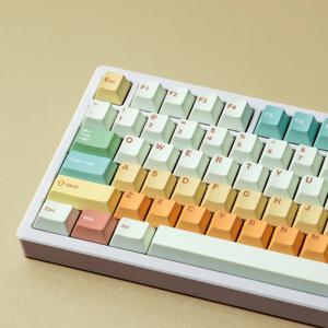 PBT 체리 키 캡 캔디 하우스 독일어 스페인어 프랑스어 한국어 러시아어 키 캡 염료 서브 기계식 키보드 게임 RS6 V75X