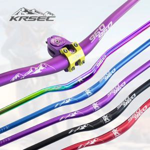 KRSEC 31.8mm 산악 자전거 핸들바 알루미늄 합금 자전거 라이저 핸들바 25mm 높이 780mm 길이 핸들바 무광 마감