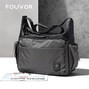 Fouvor 남성용 블랙 숄더백 대형 패션 나일론 스포츠 여행 크로스바디 백 2025 방수 캐주얼 경량 가방 3027-06