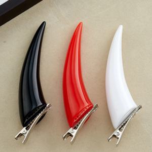 2PCS 다크 고딕 악마 경적 가장자리 펜치 머리 할로윈 의상 만화 검은 헤어 액세서리 헤어 클립 캐주얼