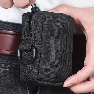 야외 스포츠 남성 전술 허리 가방 액세서리 가방 심플하고 내구성 있는 카드 가방 동전 지갑 단색 허리 팩