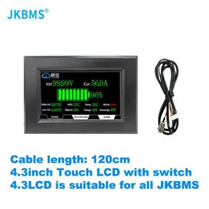 모든 JK BMS 모델에 적합한 JKBMS 액세서리 4.3인치 LCD 디스플레이 고정 나사 4개가 있는 Cable120cm 지능형 JKBMS 액세서리