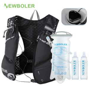 NEWBOLER 아웃도어 트레일 러닝 백팩 초경량 남녀 러닝 레이스 하이드레이션 조끼 마라톤 자전거 가방 (마라톤 하이킹용)