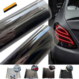 30/40X200cm 광택 투명 라이트 블랙 스모크 PVC 필름 틴트 헤드라이트 테일라이트 랩 커버 필름 포일 스티커 오토바이 필름