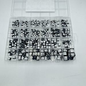 400/1500Pcs/Lot 1UF~1000UF 6.3V-50V 24/36 값 SMD 알루미늄 전해 커패시터 모듬 키트 + 박스