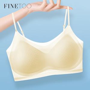 M-4XL 초박형 심리스 브라 여성용 아이스 실크 통기성 무선 베스트탑 소녀 섹시 푸쉬업 가슴 모아주는 패드 브라렛 여름