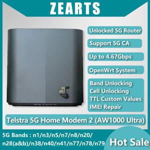 AW1000 울트라 5G 모뎀 언락 글로벌 5G/4G CPE Wi-Fi 6 5G CA OpenWrt 시스템 IMEI 밴드 셀룰러 잠금 해제 VPN(신제품)