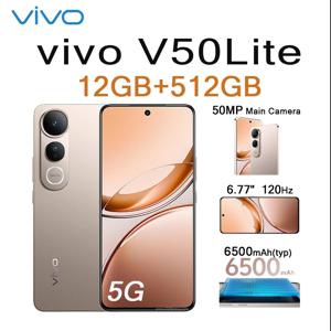 VIVO V50 Lite 5G 6.77인치 120Hz 디스플레이 12GB+512GB 50MP 카메라 6500mAh 대용량 배터리 타입-C 듀얼심 언락 스마트폰