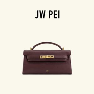 ​ JW PEI 누르 탑핸들 백 여성용 잠금장치 소형 크로스바디 핸드백 골드 하드웨어 이브닝 클러치 오피스 레이디 데일리 백