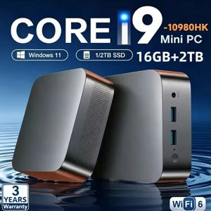 2026 미니 PC 코어 I9 10980HK 윈도우 11 데스크탑 PC 게이밍 컴퓨터 16GB 32GB 램 1/2TB SSD WiFi6 BT5.2 4K HD 게이밍 미니 PC
